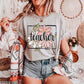 Floral Teacher Ready to Press Transfer DTF Transfer Sublimation Transfer
