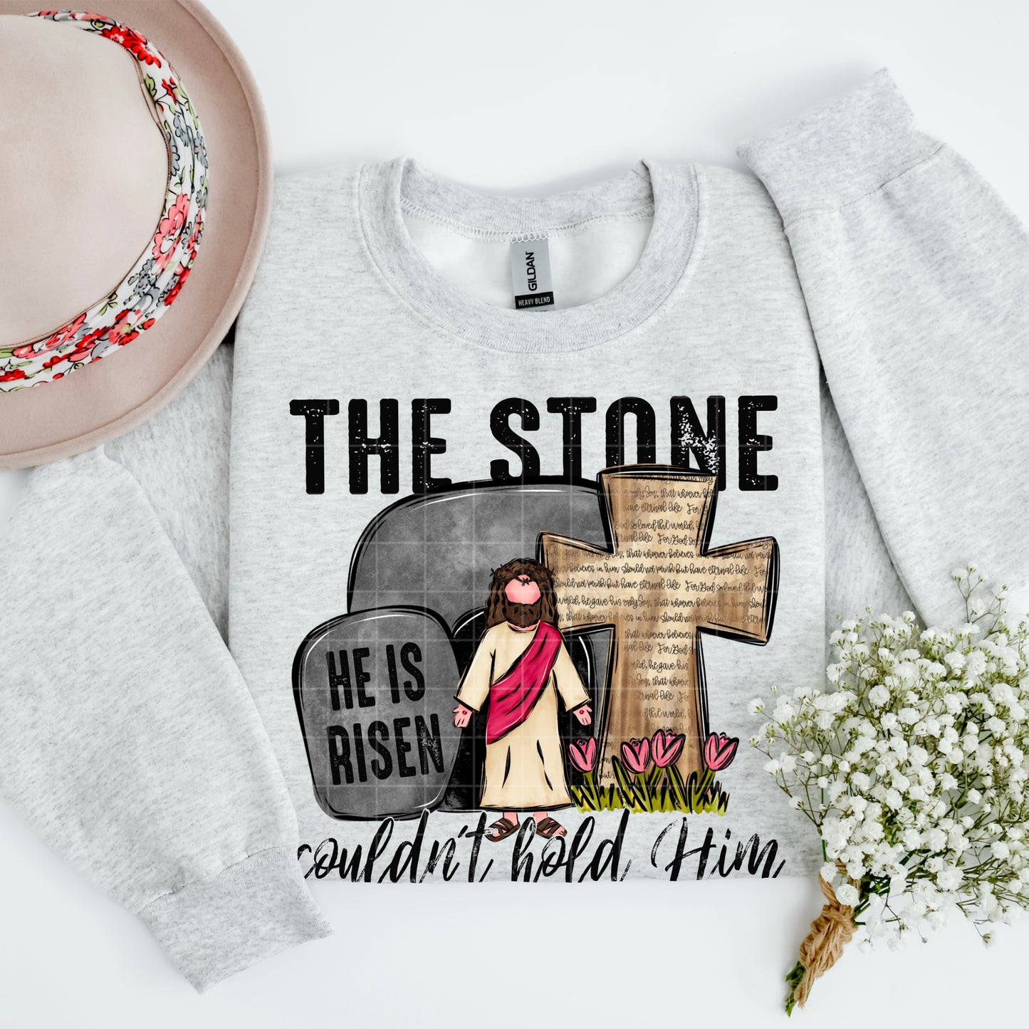 The Stone Couldn't Hold Him Easter Jesus Ready to Press Instant Peel DTF Transfers Sublimation Transfers