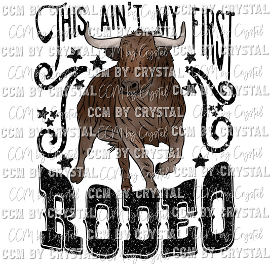 This Aint My First Rodeo Bull Print Ready to Press Transfer