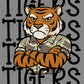 Tigers Camo Stacked Sports Mascot Ready to Press Transfer DTF Transfer Sublimation Transfer