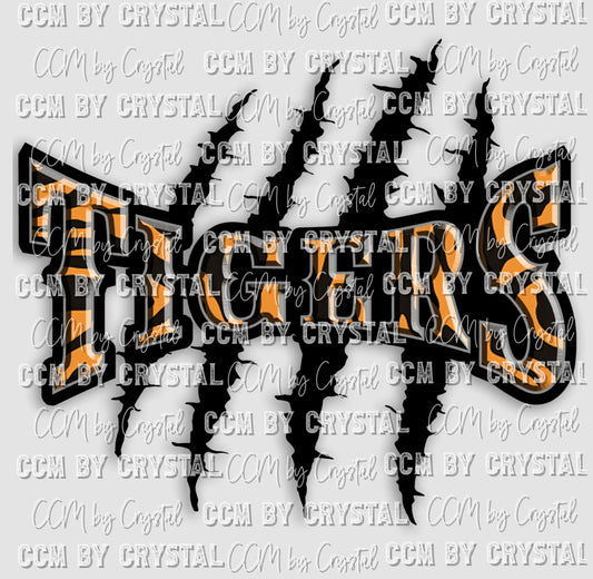Tigers Claw Mark Ready to Press Transfer