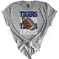 Tigers Football Stacked Print Gildan Softstyle T-Shirt