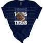 Tigers Football Stacked Print Gildan Softstyle T-Shirt