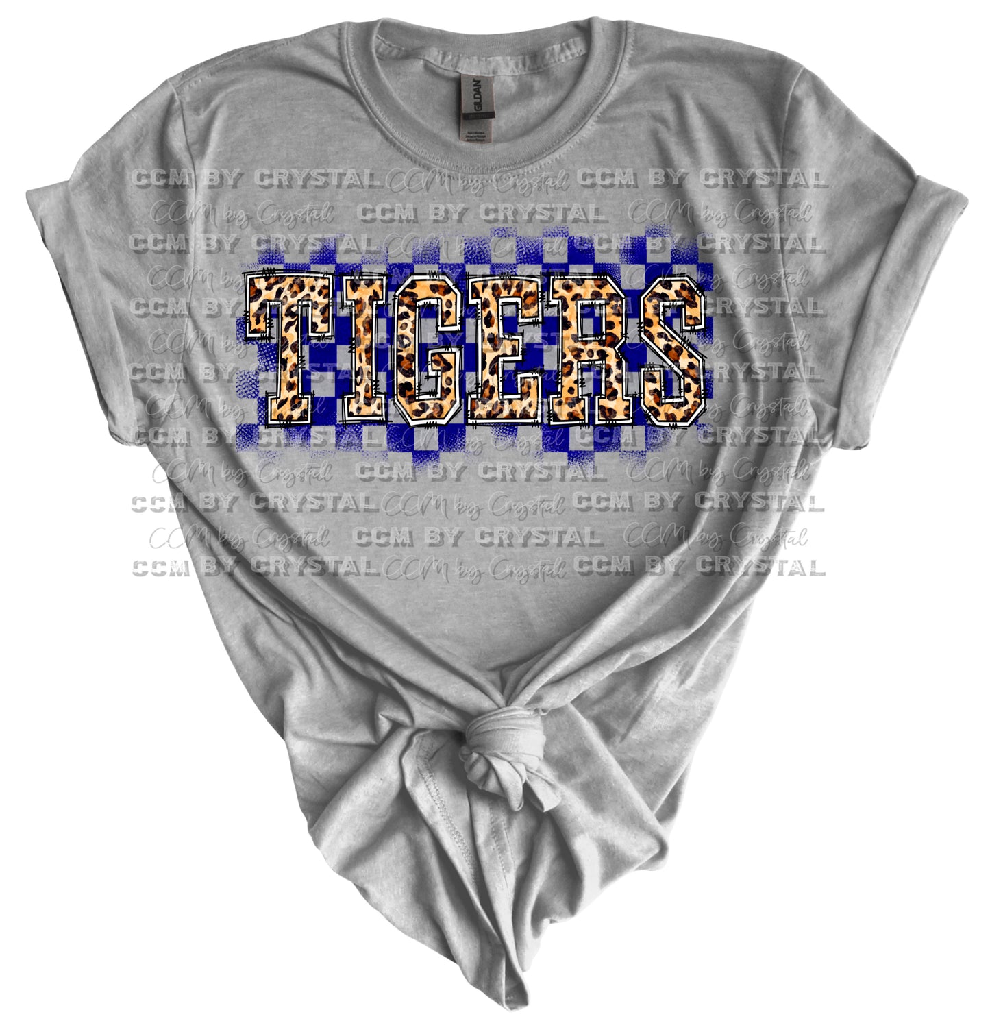 Tigers Leopard Print Print Gildan Softstyle T-Shirt