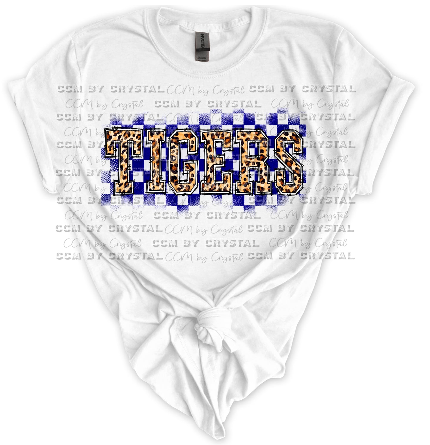 Tigers Leopard Print Print Gildan Softstyle T-Shirt