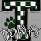 Tigers Checkered Paw Sports Mascot Ready to Press Transfer DTF Transfer Sublimation Transfer
