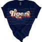 Tigers Retro Colorful Print Gildan Softstyle T-Shirt