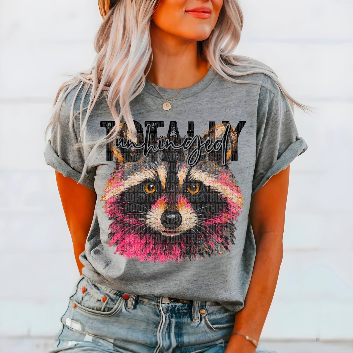 Totally Unhinged Raccoon Ready to Press Transfer DTF Transfer Sublimation Transfer