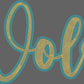 Vols 2-Color Approximately 11" wide Spangle Transfer