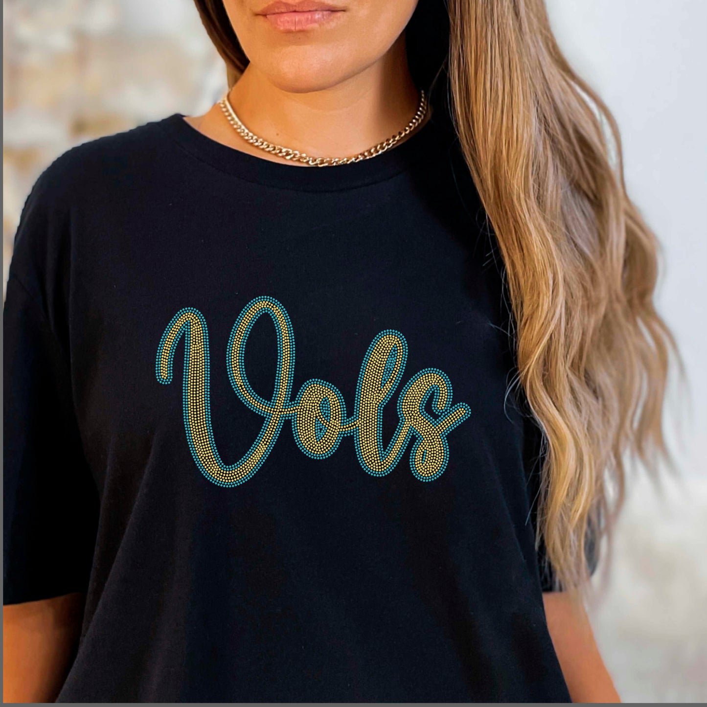 Vols 2-Color Approximately 11" wide Spangle Transfer