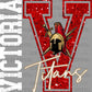 V Victoria Titans Faux Glitter Ready to Press Instant Peel DTF Transfers