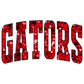 Gators Red Faux Glitter Mascot Ready to Press Transfer DTF Transfer Sublimation Transfer