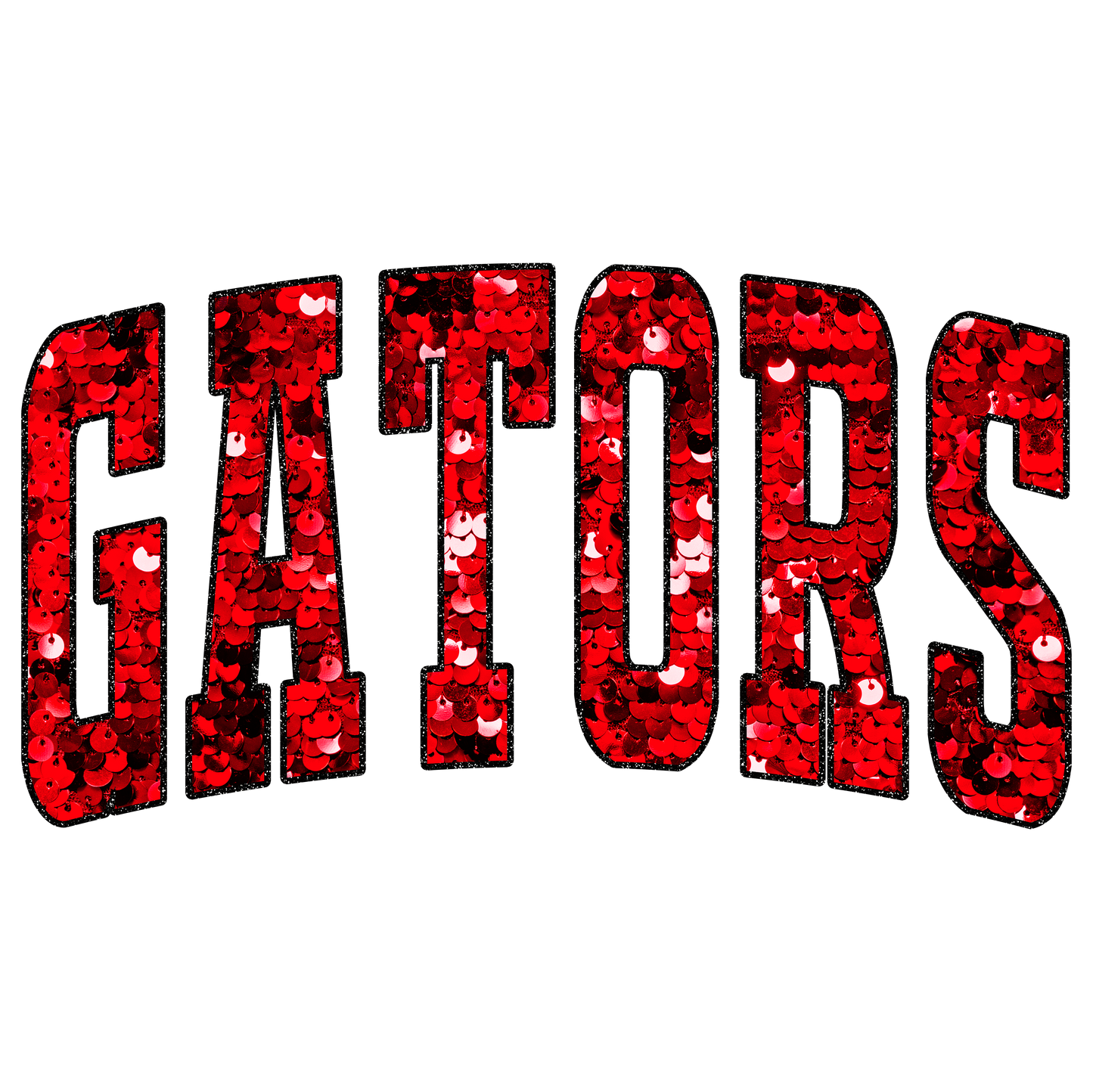 Gators Red Faux Glitter Mascot Ready to Press Transfer DTF Transfer Sublimation Transfer