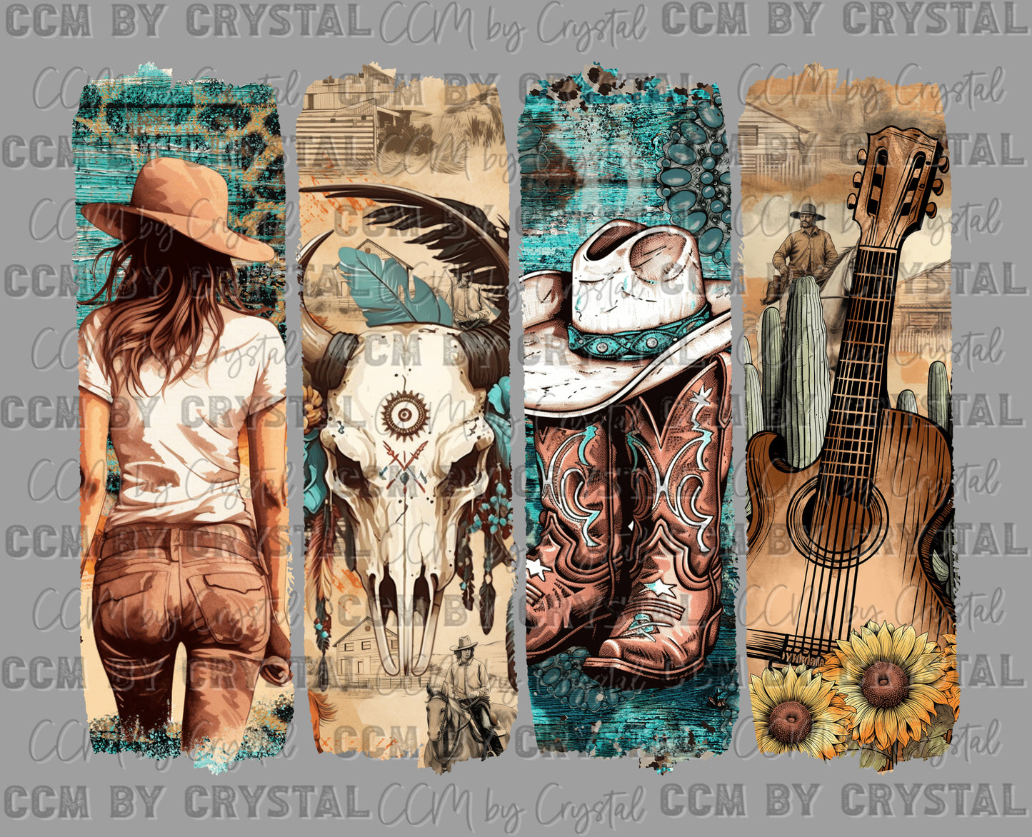 Western Cowgirl Ready to Press Transfer DTF Transfer Sublimation Transfer