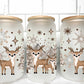 Deer Winter Christmas UV Transfer 16oz Libby Glass Can Wrap Ready to Apply