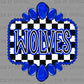 Blue Wolves Blue Concho Ready to Press Transfer DTF Transfer Sublimation Transfer
