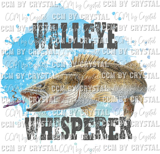 Walleye Whisperer Fish Leopard Print Ready to Press Transfer