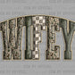 Wifey Camo Faux Embroidery Ready to Press Transfer DTF Transfer Sublimation Transfer