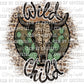 Wild Child Cow Skull Print Ready to Press Transfer