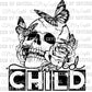 Wild Child Skull Ready to Press Transfer