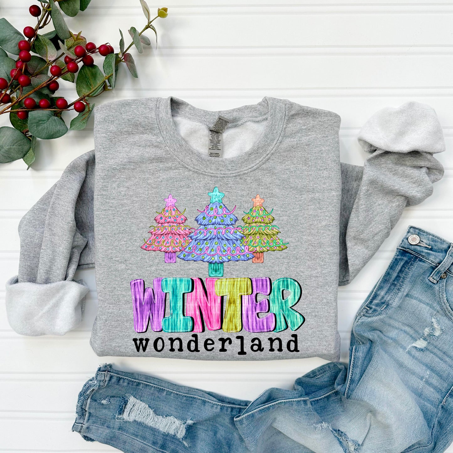 Christmas Winter Wonderland Ready to Press Transfer DTF Transfer Sublimation Transfer