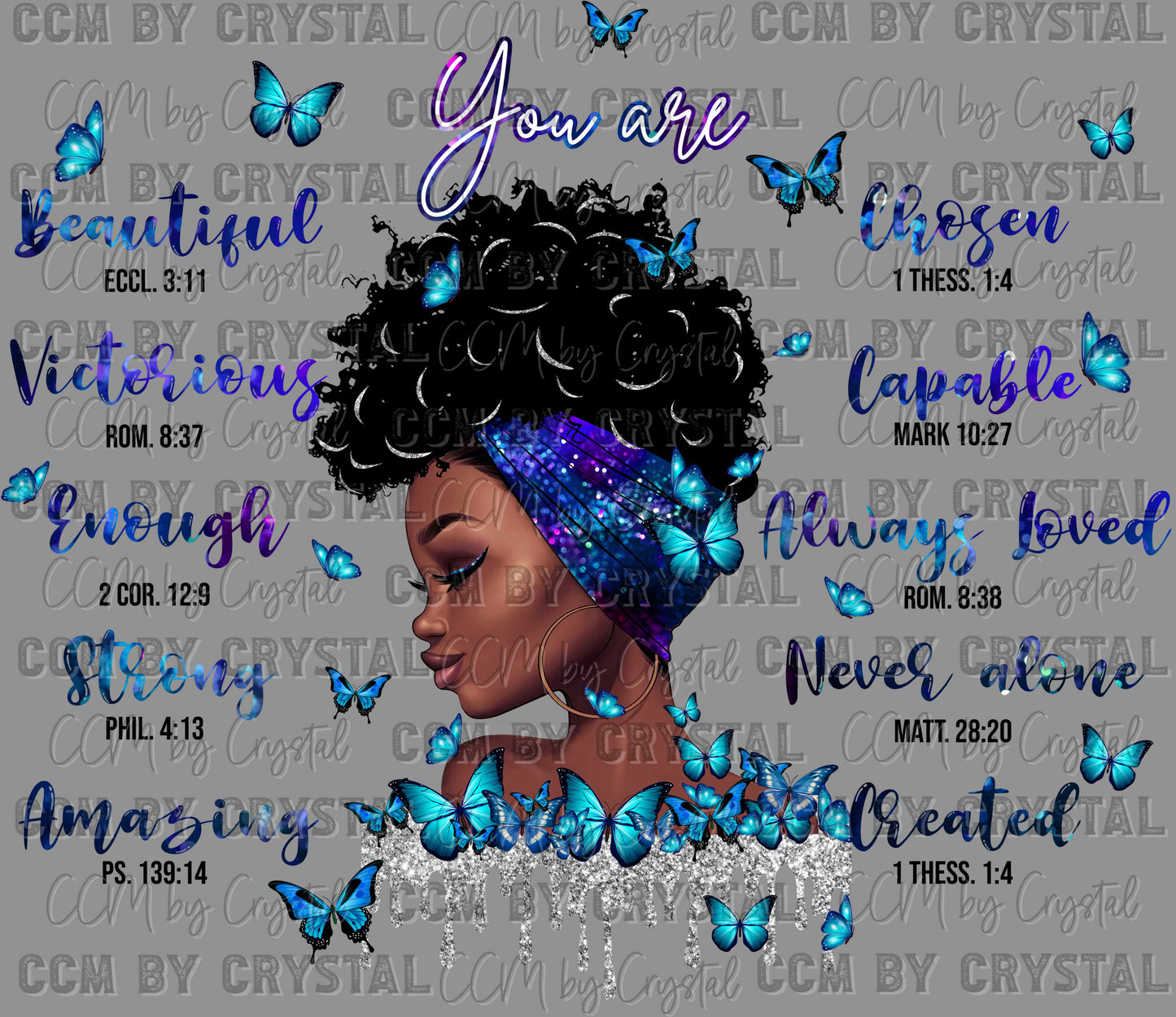 You Are Beautiful Victorious Enough Ready to Press Transfer DTF Transfer Sublimation Transfer (Copy)