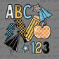 Boy ABC 123 Back to School Ready to Press Transfer DTF Transfer Sublimation Transfer