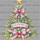 Christmas Come Let Us Adore Him Christmas Tree Ready to Press Transfer DTF Transfer Sublimation Transfer