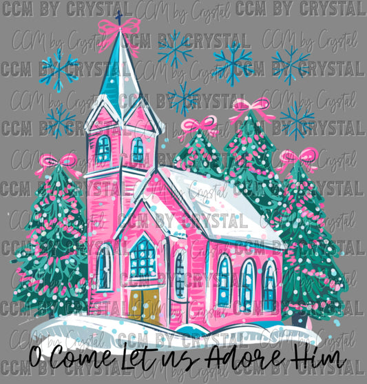 Christmas Oh Come Let Us Adore Him Ready to Press Transfer DTF Transfer Sublimation Transfer