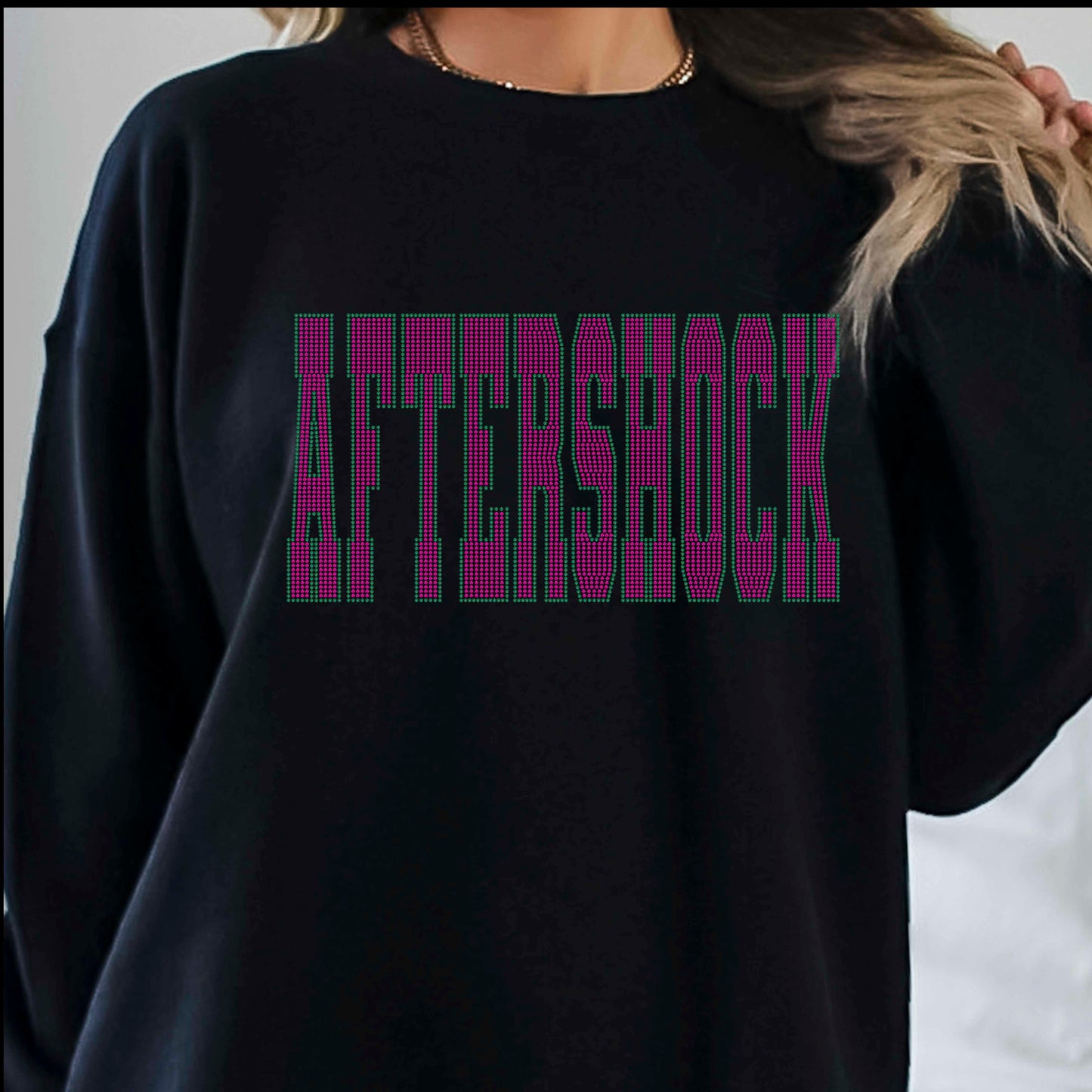 Aftershock 2-Color Approximately 11" wide Spangle Transfer