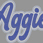 Aggies 11" 3-Color Ready to Press Spangle Transfer Bling Transfer Sparkle Transfer