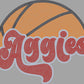Aggies Basketball Approximately 11" wide Spangle Transfer