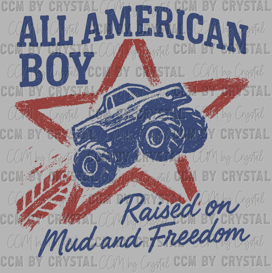 All American Boy USA Patriotic 4th of July Ready to Press DTF Transfers Sublimation Transfers