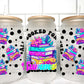 All Booked for Summer UV Transfer 16oz Libby Glass Can Wrap Ready to Apply