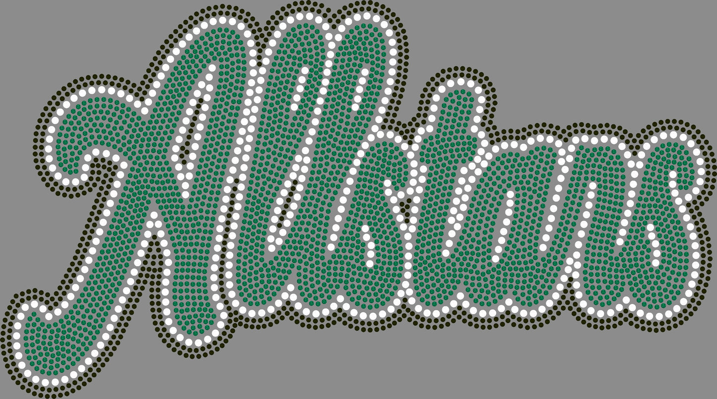 Allstars 11" 3-Color Ready to Press Spangle Transfer Bling Transfer Sparkle Transfer