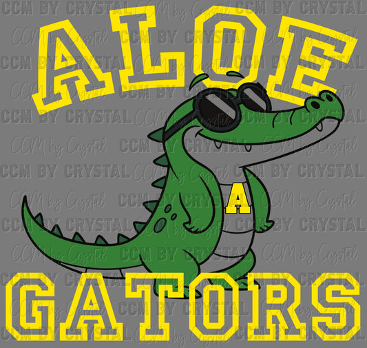 Aloe Gators Ready to Press Transfer DTF Transfer Sublimation Transfer