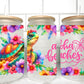 Aloha Beaches Summertime UV Transfer 16oz Libby Glass Can Wrap Ready to Apply