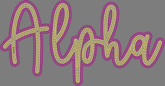 Custom Personalized Name/Mascot Script 11" 2- Color Spangle Transfer