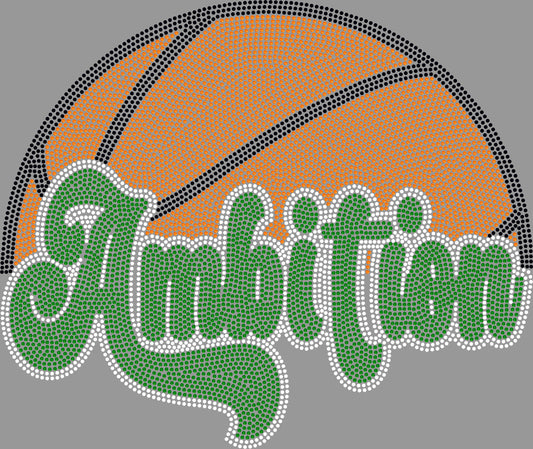 Ambition Basketball Approximately 11" wide Spangle Transfer