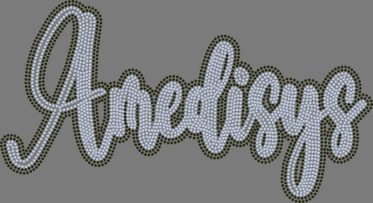 Amedisys Approximately 11" wide Spangle Transfer