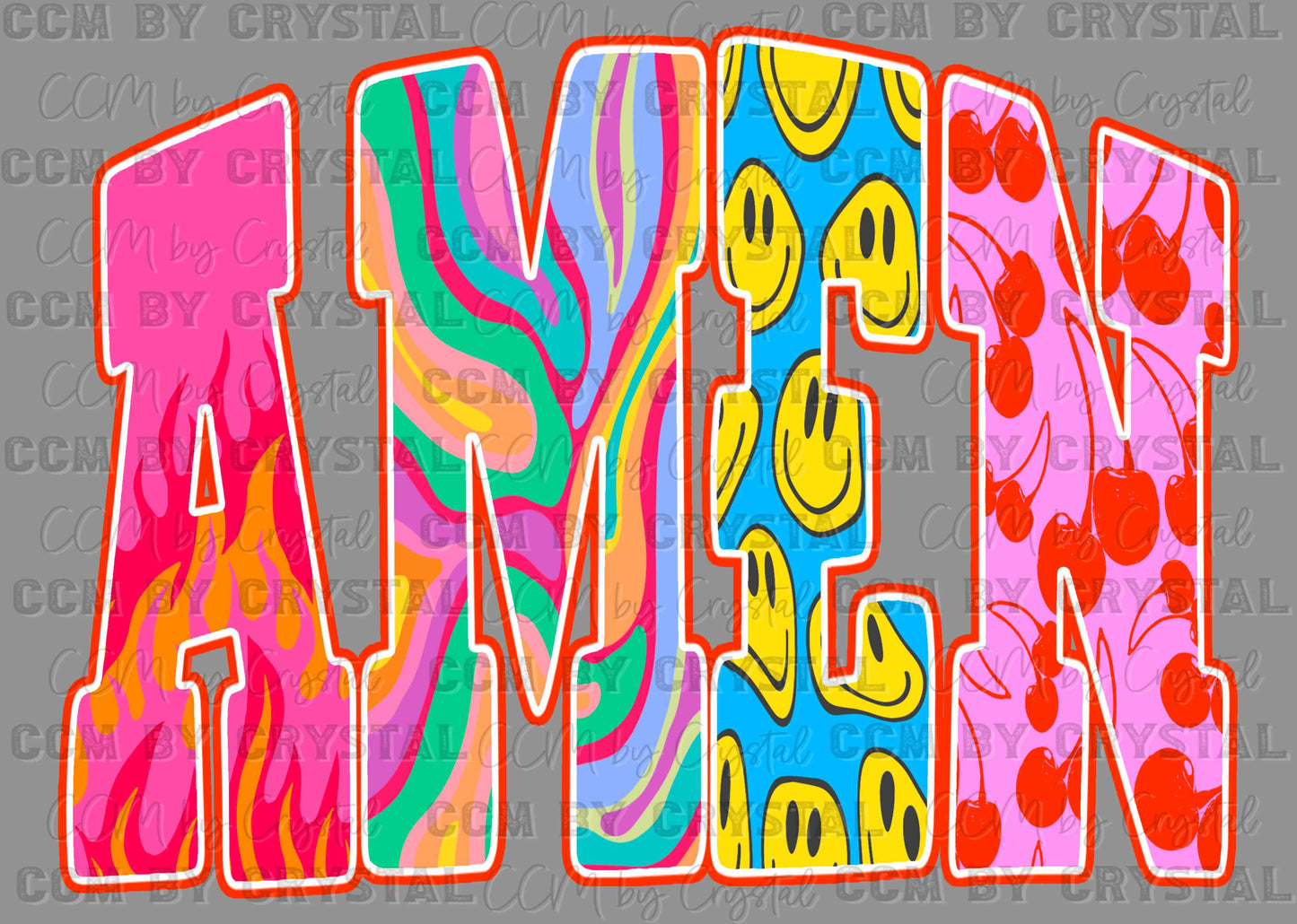 Amen Retro Christian Ready to Press Instant Peel DTF Transfers Sublimation Transfers