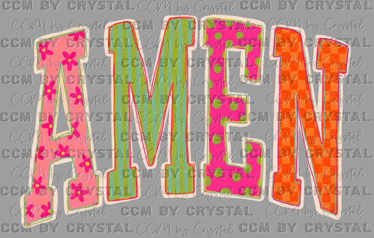 Amen Colorful Ready to Press Transfer Direct to Film DTF Transfers