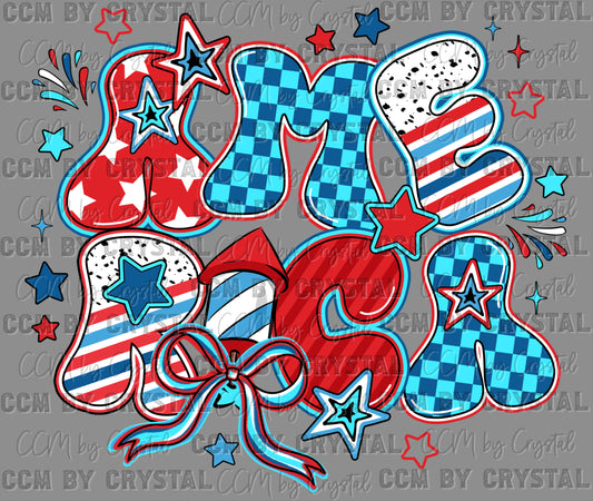 America USA Patriotic Ready to Press Transfer DTF Transfer Sublimation Transfer