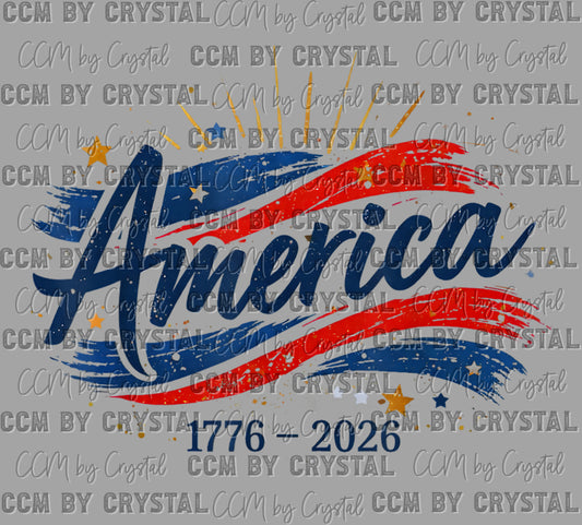 America 1776-2026 Ready to Press Instant Peel DTF Transfers Sublimation Transfers