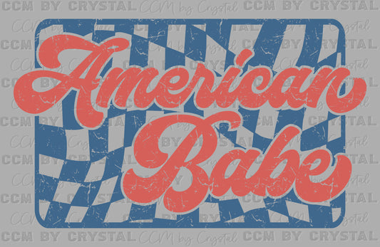 American Babe Ready to Press Transfer DTF Transfer Sublimation Transfer