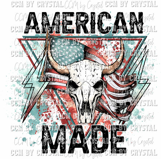 American Made Fourth of July Patriotic Western Ready to Press Transfer