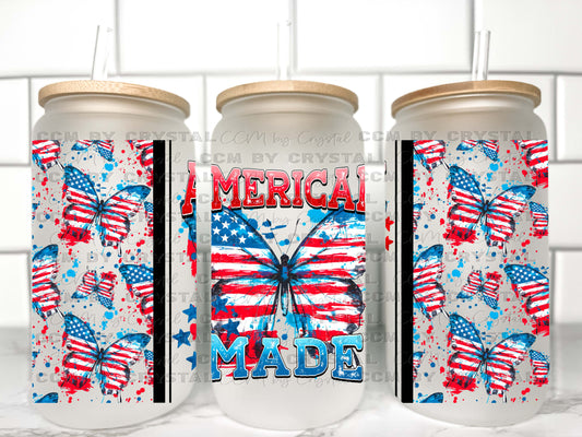 American Made USA UV Transfer 16oz Libby Glass Can Wrap Ready to Apply