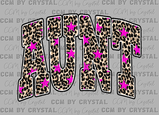 Aunt Leopard Ready to Press Instant Peel DTF Transfers Sublimation Transfers
