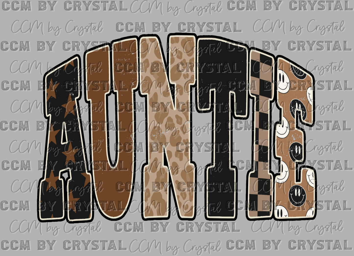 Auntie Brown Black Ready to Press Instant Peel DTF Transfers Sublimation Transfers