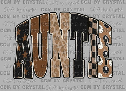 Auntie Brown Black Ready to Press Instant Peel DTF Transfers Sublimation Transfers